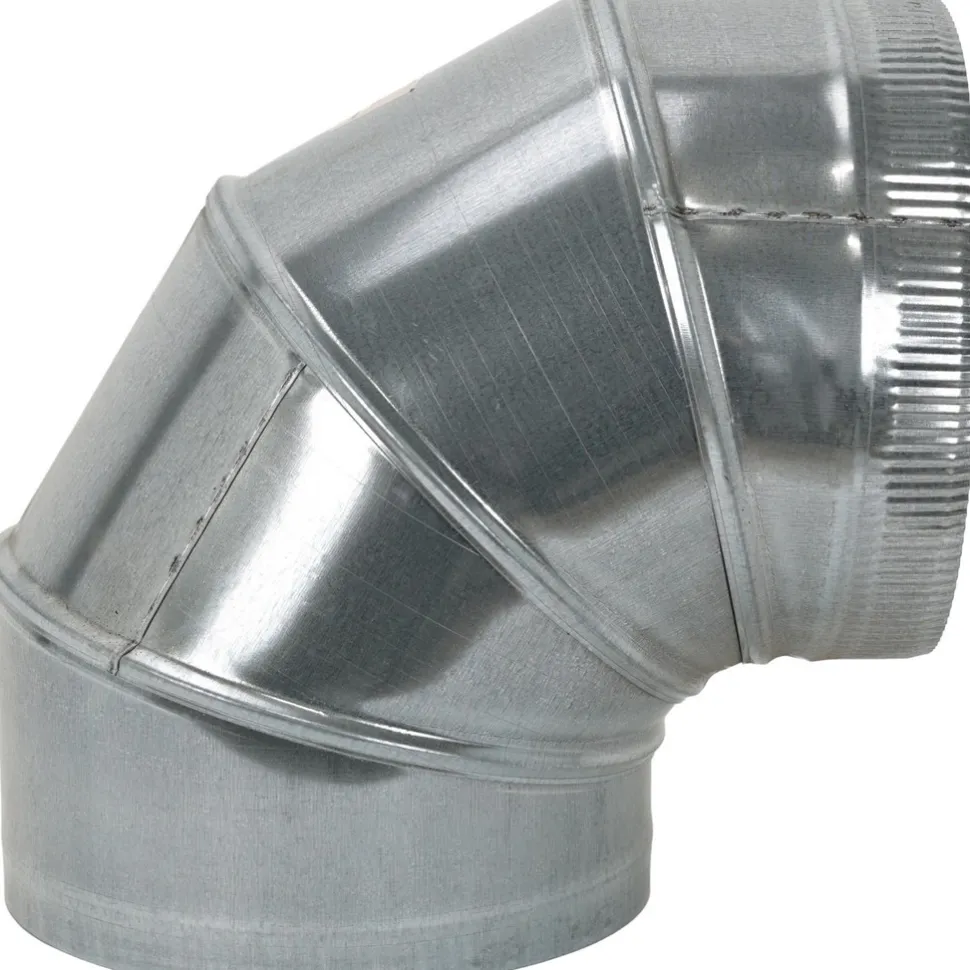 10" ID, Galvanized Duct Round Adjustable Elbows