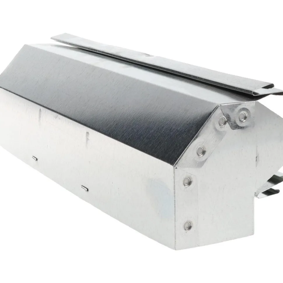2-1/4" ID, Galvanized Duct Shortway 90° Stack Elbow