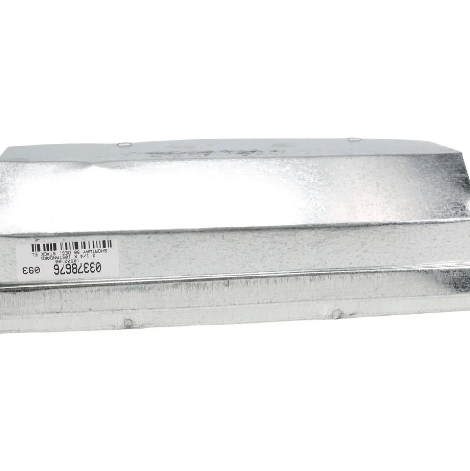 2-1/4" ID, Galvanized Duct Shortway 90° Stack Elbow