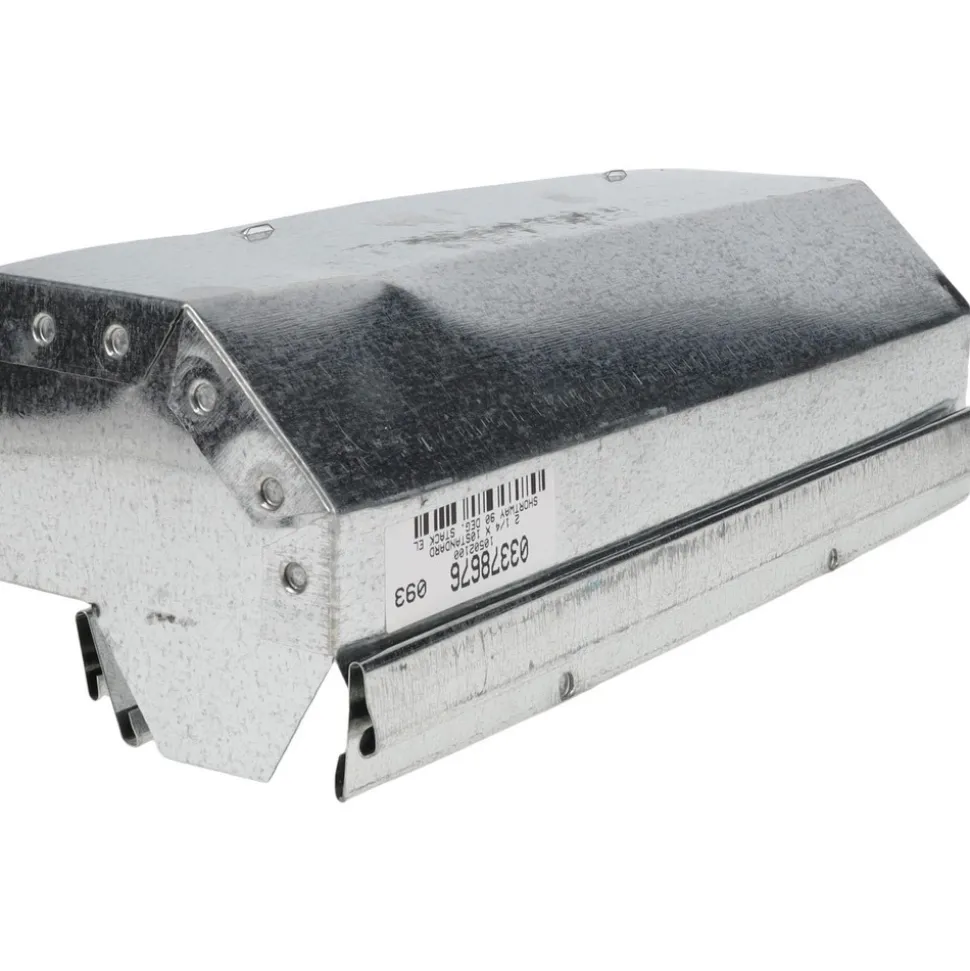 2-1/4" ID, Galvanized Duct Shortway 90° Stack Elbow