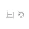 1" ID, 1,050 Lb Dynamic Load Capacity, Closed Linear Bearing