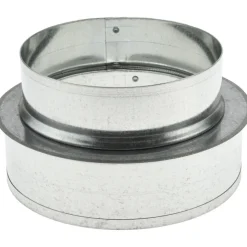 6" ID, 5" Reduced ID, Galvanized Duct Shortway Reducer w/o Crimp