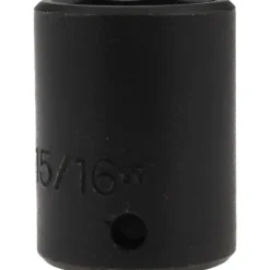 Impact Socket: 1/2" Drive, 15/16" Socket, Hex Drive
