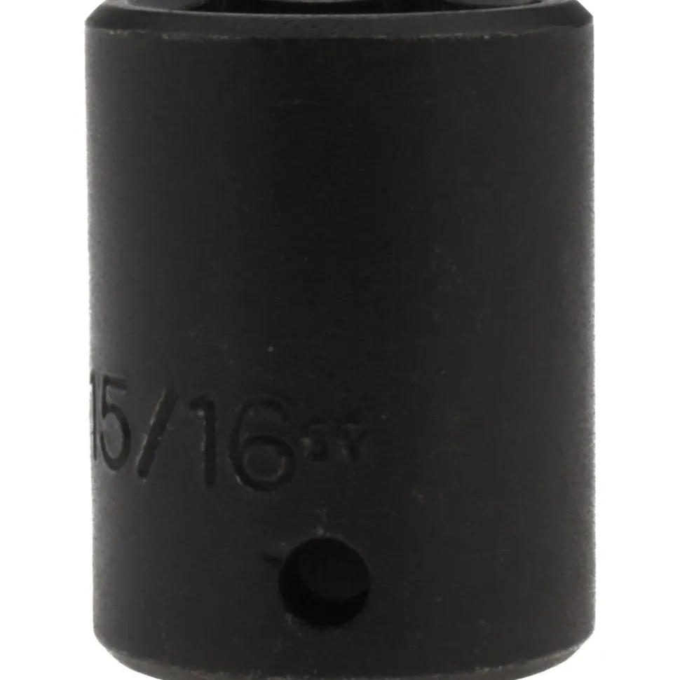 Impact Socket: 1/2" Drive, 15/16" Socket, Hex Drive