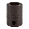 Impact Socket: 3/8" Drive, 9/16" Socket, Hex Drive