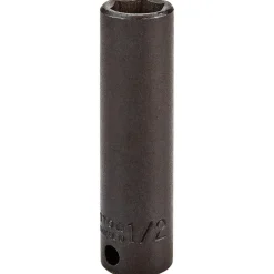 Impact Socket: 3/8" Drive, 1/2" Socket, Hex Drive