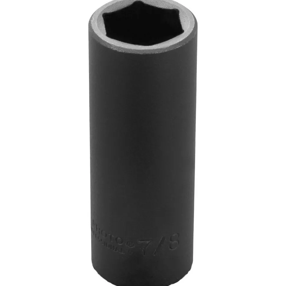 Impact Socket: 1/2" Drive, 7/8" Socket, Hex Drive