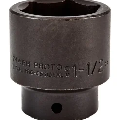 Impact Socket: 1/2" Drive, 1-1/2" Socket, Hex Drive