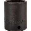 Impact Socket: 1/2" Drive, 1-1/8" Socket, Hex Drive
