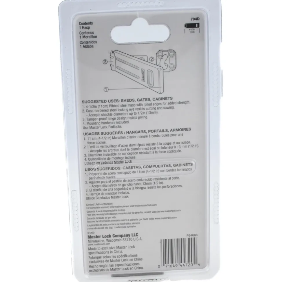 4-1/2 Inch Long, Hasp