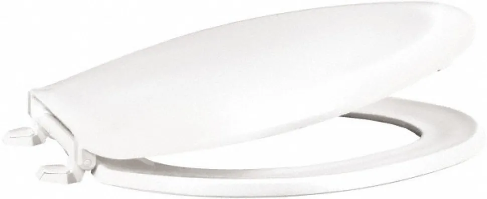 18.11 Inch Long, 1-3/4 Inch Inside Width, Polypropylene, Elongated, Closed Front with Cover, Toilet Seat