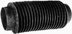24 Inch Long, 0.04 Inch Thick, Nylon Airtight Molded Bellows