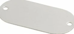 2-1/8 Inch Wide, Style 1, Stainless Steel Blank Metal Plate