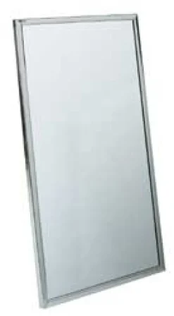 18 Inch Wide x 30 Inch High, Theft Resistant Rectangular Glass Washroom Mirror