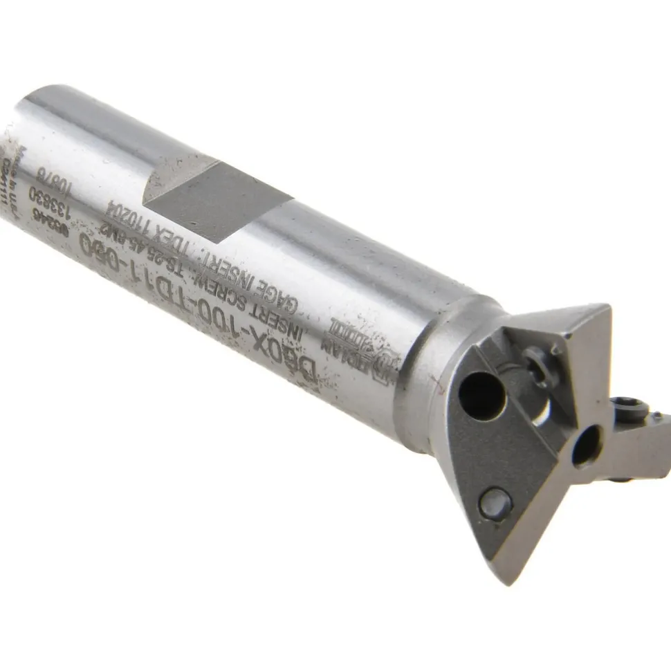 60° Included Angle, 1" Max Cutting Dia, 1/2" Shank Dia, TDEX 110204-EN Insert Style, Indexable Dovetail Cutter
