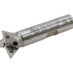 60° Included Angle, 1" Max Cutting Dia, 1/2" Shank Dia, TDEX 110204-EN Insert Style, Indexable Dovetail Cutter