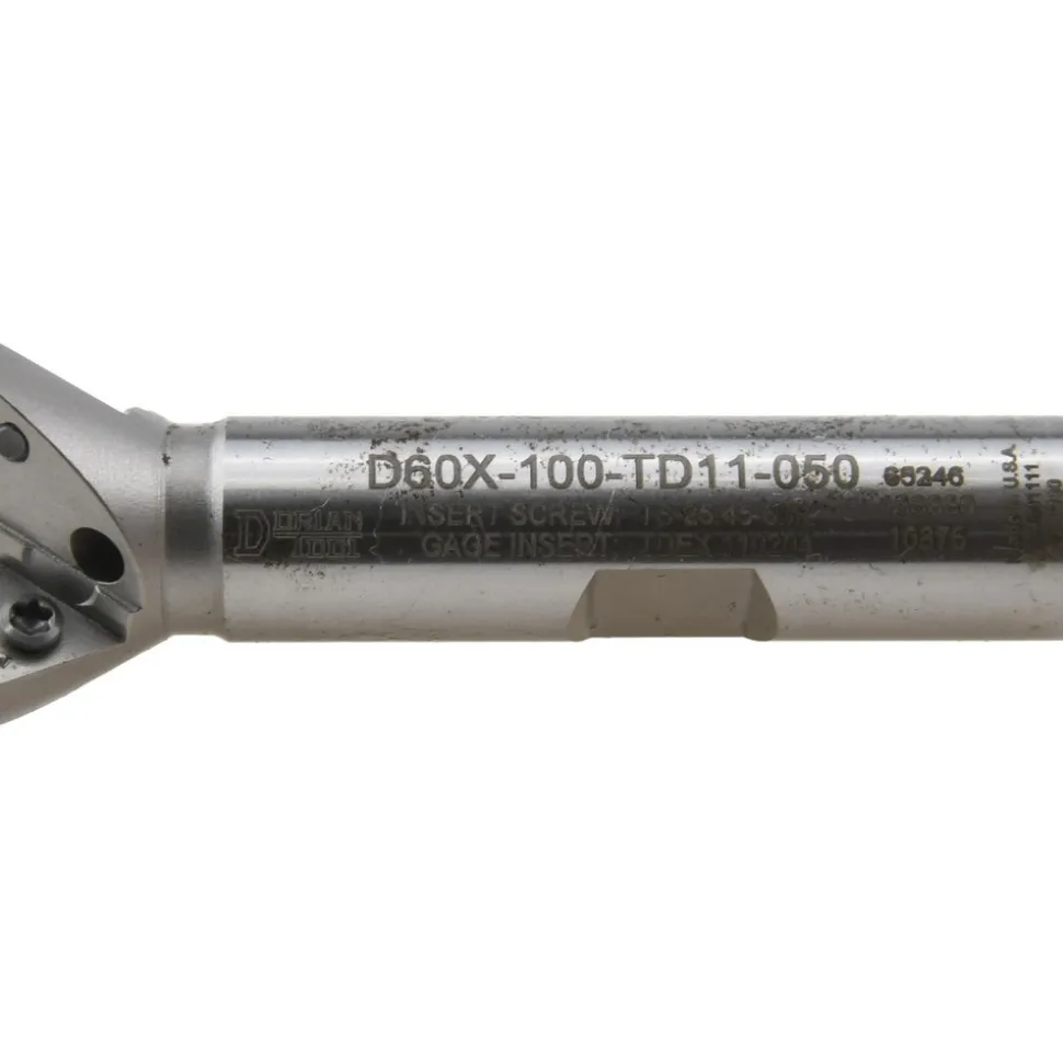 60° Included Angle, 1" Max Cutting Dia, 1/2" Shank Dia, TDEX 110204-EN Insert Style, Indexable Dovetail Cutter