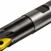 Indexable Ball Nose End Mill: 1" Cut Dia, Steel, 5.7811" OAL