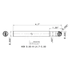 Indexable Ball Nose End Mill: 1/2