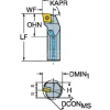 Indexable Boring Bar: A08M-SCLCR2, 15.20 mm Min Bore, Right Hand, 12.70 mm Shank Dia, 0.000 deg Lead Angle, Steel