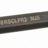 Indexable Boring Bar: A08RSCLPR2, 15.24 mm Min Bore, Right Hand, 12.70 mm Shank Dia, -5.000 deg Lead Angle, Steel