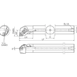 Indexable Boring Bar: A16TDCLNR4, 1.2500