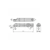 Indexable Boring Bar: E08SCLPR2 KWH, 15.24 mm Min Bore, Right Hand, 12.70 mm Shank Dia, -5.000 deg Lead Angle, Solid Carbide