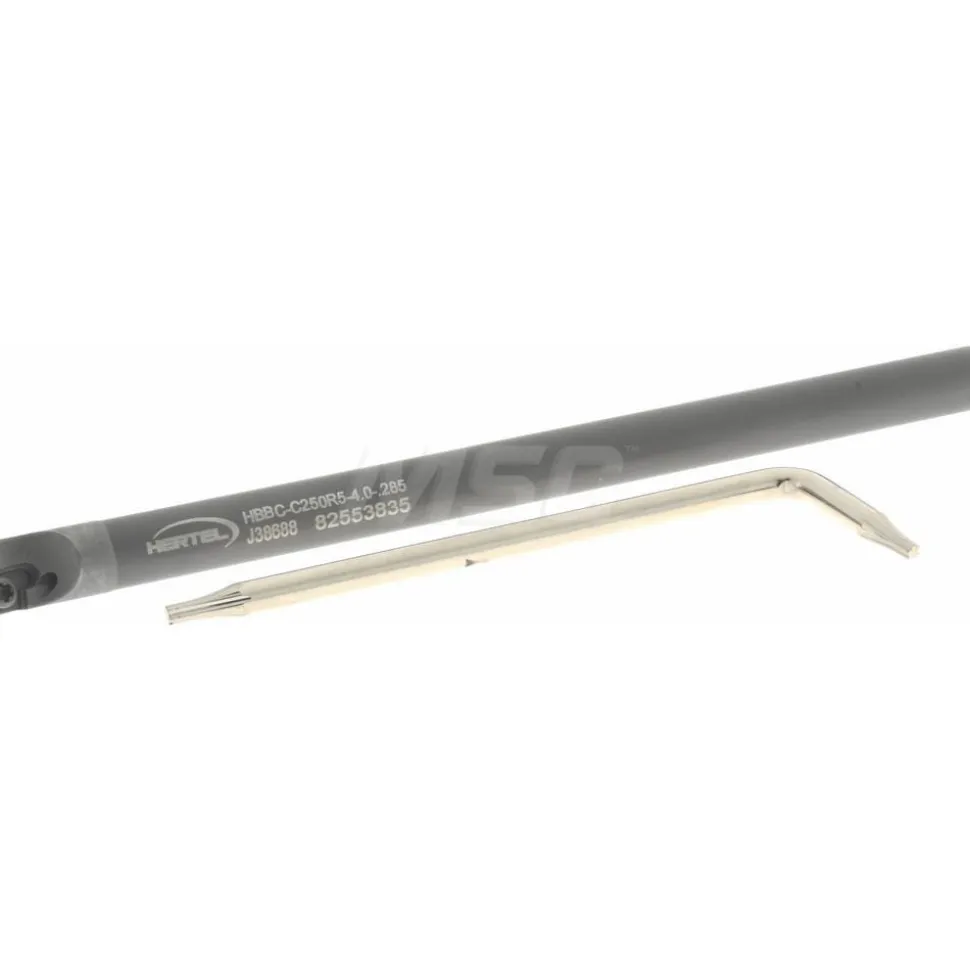 Indexable Boring Bar: HBBC-C250R5-4.0-.285, 0.2850" Min Bore, Right Hand, Solid Carbide