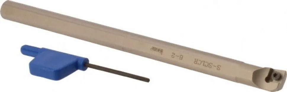 Indexable Boring Bar: S-SCLCR, 0.4490" Min Bore, Right Hand