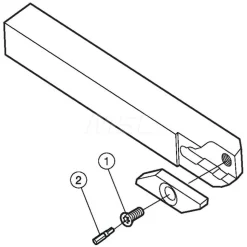Indexable Cutoff Toolholder: 8.5 mm Max Depth of Cut, 1/2" Max Workpiece Dia, 1/8" Min Insert Width, Right Hand