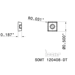 Indexable Drill Insert: SOMT 120408-DT IC908, Carbide