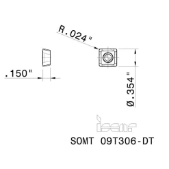 Indexable Drill Insert: SOMT09T306DT IC808, Carbide