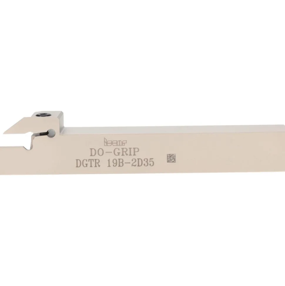 Indexable Grooving-Cutoff Toolholder: DGTR 19B-2D35, 0.075 to 0.098" Groove Width, 0.689" Max Depth of Cut, Right Hand