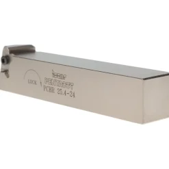 Indexable Grooving-Cutoff Toolholder: PCHR 25.4-24, 0.0197 to 1/8" Groove Width, 0.256" Max Depth of Cut, Right Hand