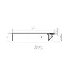 Indexable Grooving-Cutoff Toolholder: PCHR 25.4-24, 0.0197 to 1/8