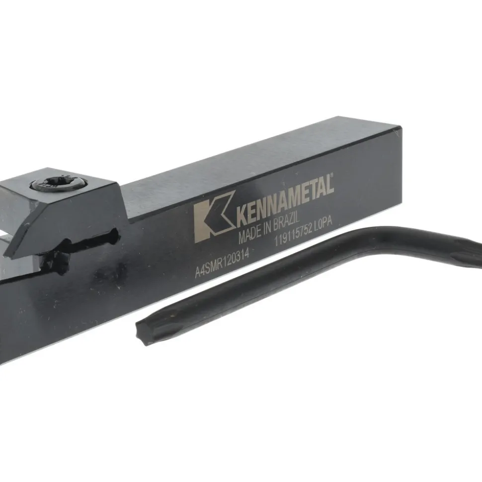 Indexable Grooving-Cutoff Toolholder: A4SMR120314, 3 mm Min Groove Width, 14 mm Max Depth of Cut, Right Hand