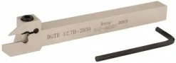 Indexable Grooving-Cutoff Toolholder: DGTR 12.7B-2D30, 0.075 to 0.098" Groove Width, 0.591" Max Depth of Cut, Right Hand