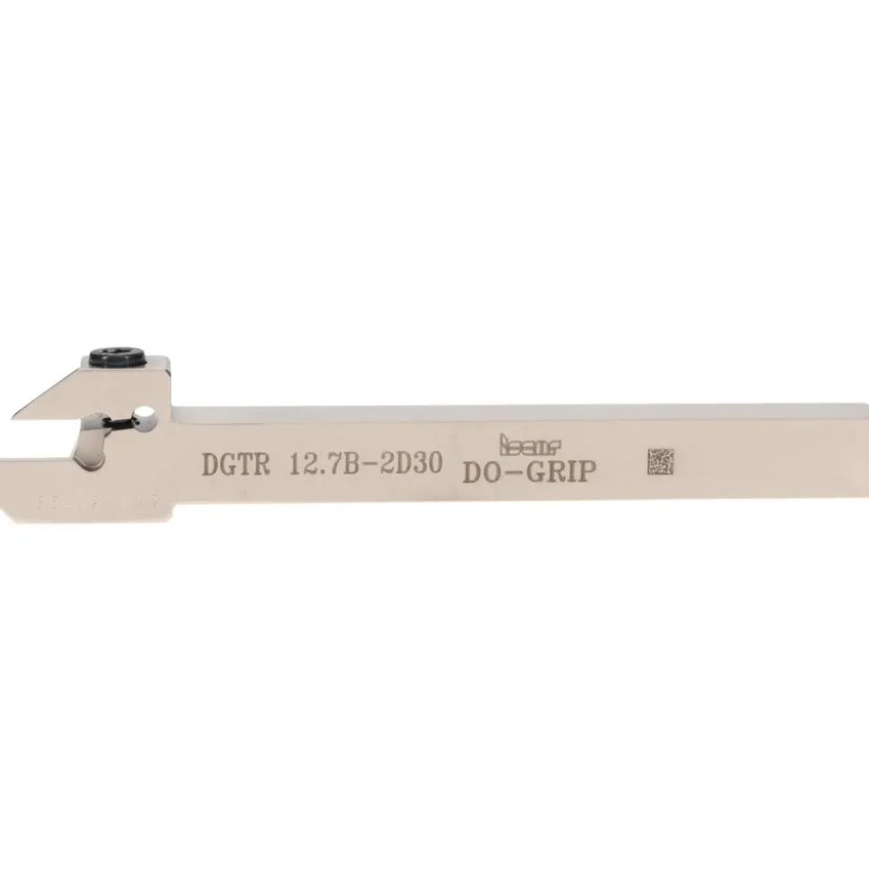 Indexable Grooving-Cutoff Toolholder: DGTR 12.7B-2D30, 0.075 to 0.098" Groove Width, 0.591" Max Depth of Cut, Right Hand