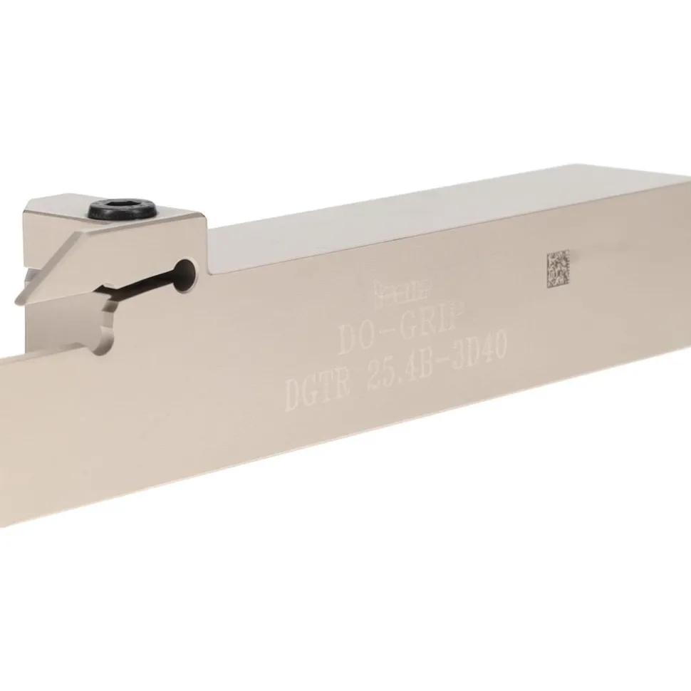 Indexable Grooving-Cutoff Toolholder: DGTR 25.4B-3D40, 0.118 to 1/8" Groove Width, 0.787" Max Depth of Cut, Right Hand