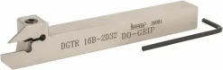 Indexable Grooving-Cutoff Toolholder: DGTR 16B-2D32, 1.9 to 2.5 mm Groove Width, 16 mm Max Depth of Cut, Right Hand