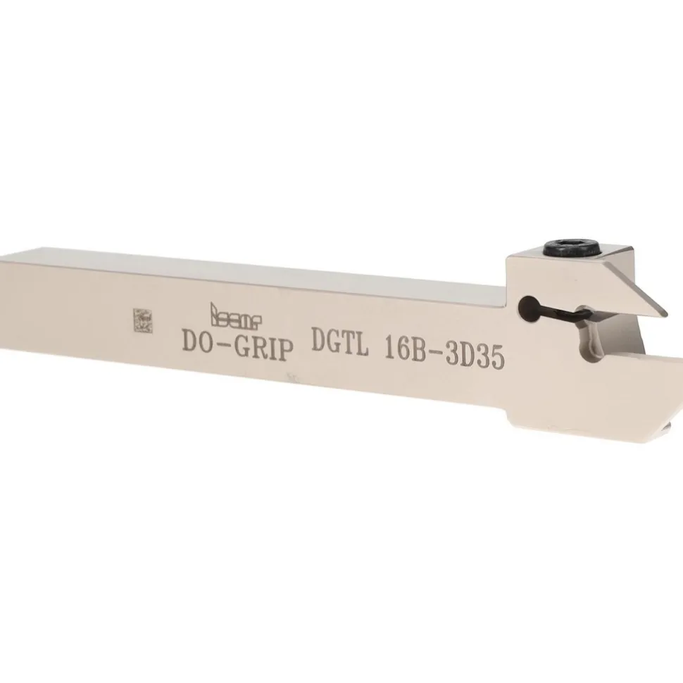 Indexable Grooving-Cutoff Toolholder: DGTL 16B-3D35, 3 to 3.18 mm Groove Width, 16 mm Max Depth of Cut, Left Hand