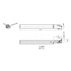 Indexable Grooving Toolholder: GHIR 19-3, Right Hand