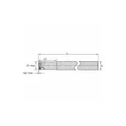 Indexable High-Feed End Mill: C7792VXD09CA1.00Z3R2, Cylindrical Shank
