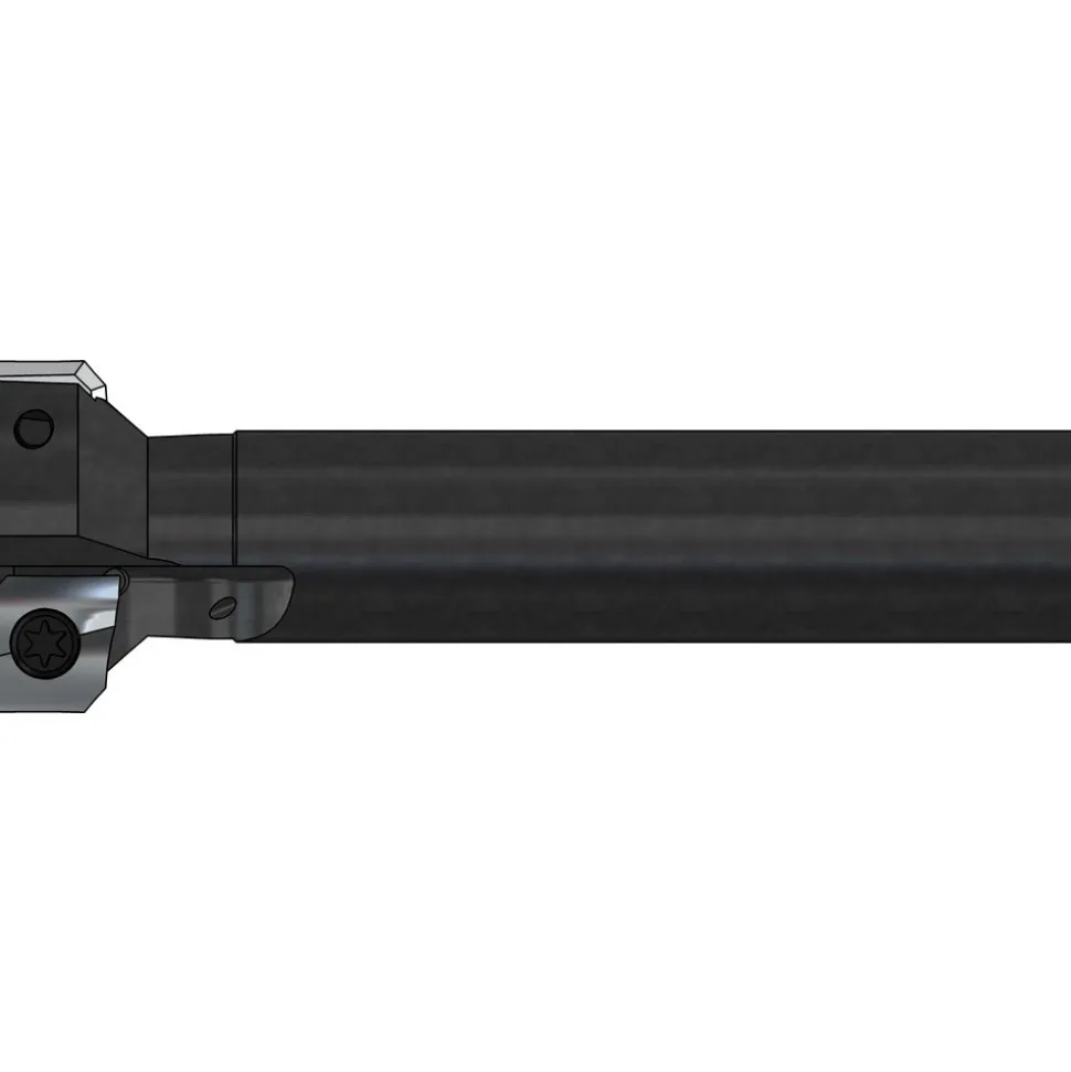 Indexable High-Feed End Mill: 1-1/4X3/4X3/8X1-1/4", Cylindrical Shank
