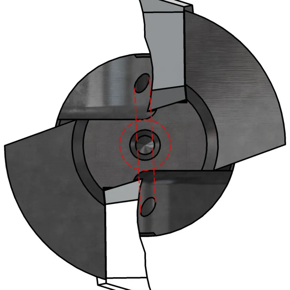 Indexable High-Feed End Mill: 1-1/4X3/4X3/8X1-1/4", Cylindrical Shank