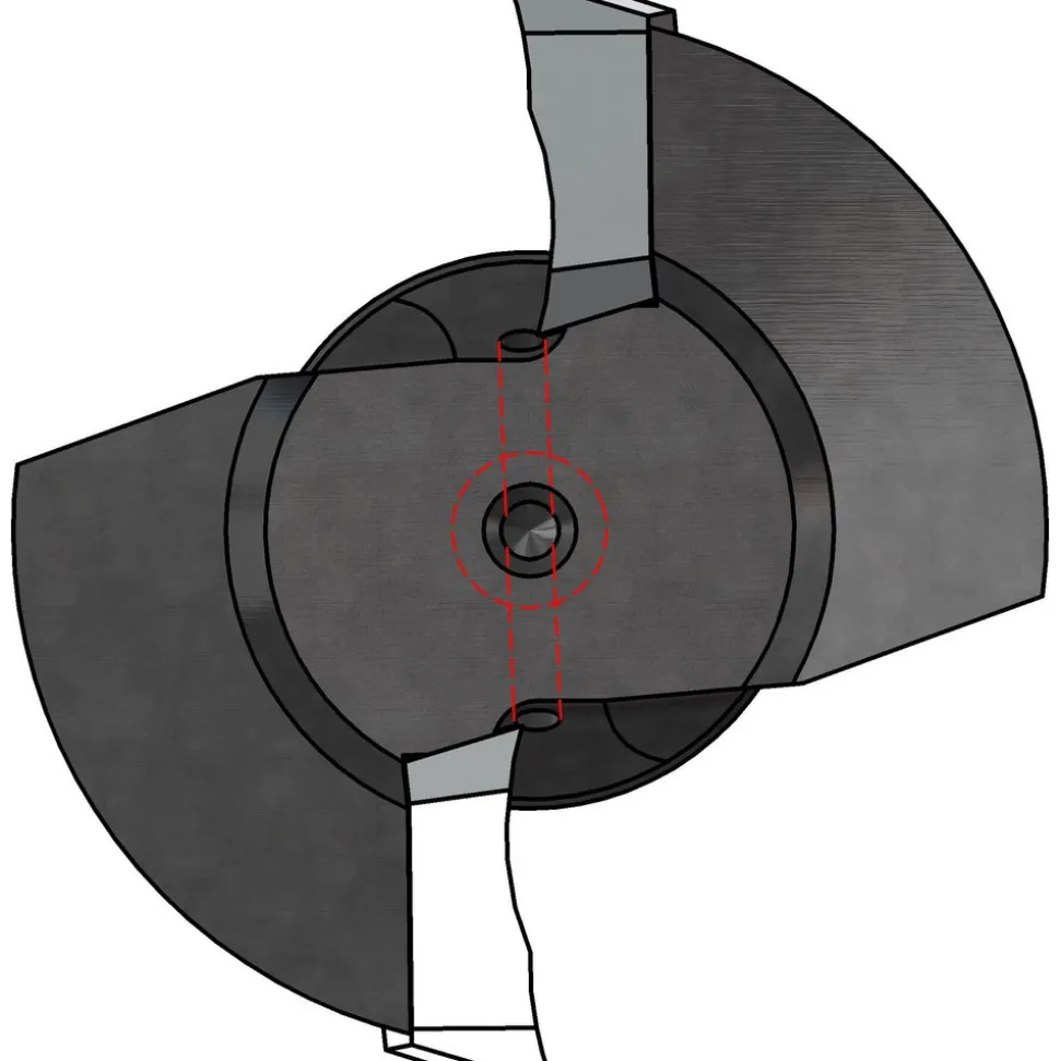 Indexable High-Feed End Mill: 1-1/2X3/4X3/8X1-1/2", Cylindrical Shank