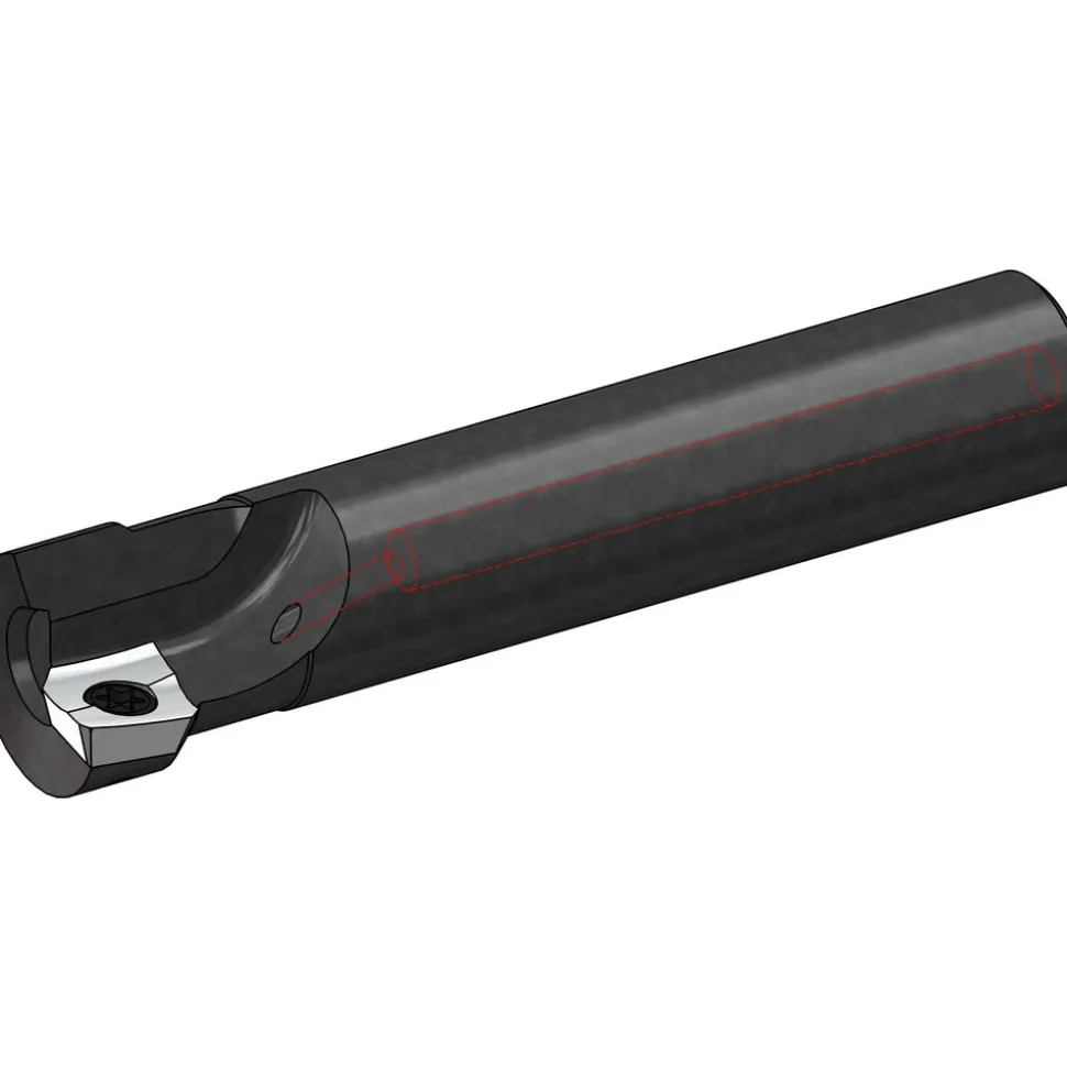 Indexable High-Feed End Mill: 1X3/4X3/8X1", Cylindrical Shank