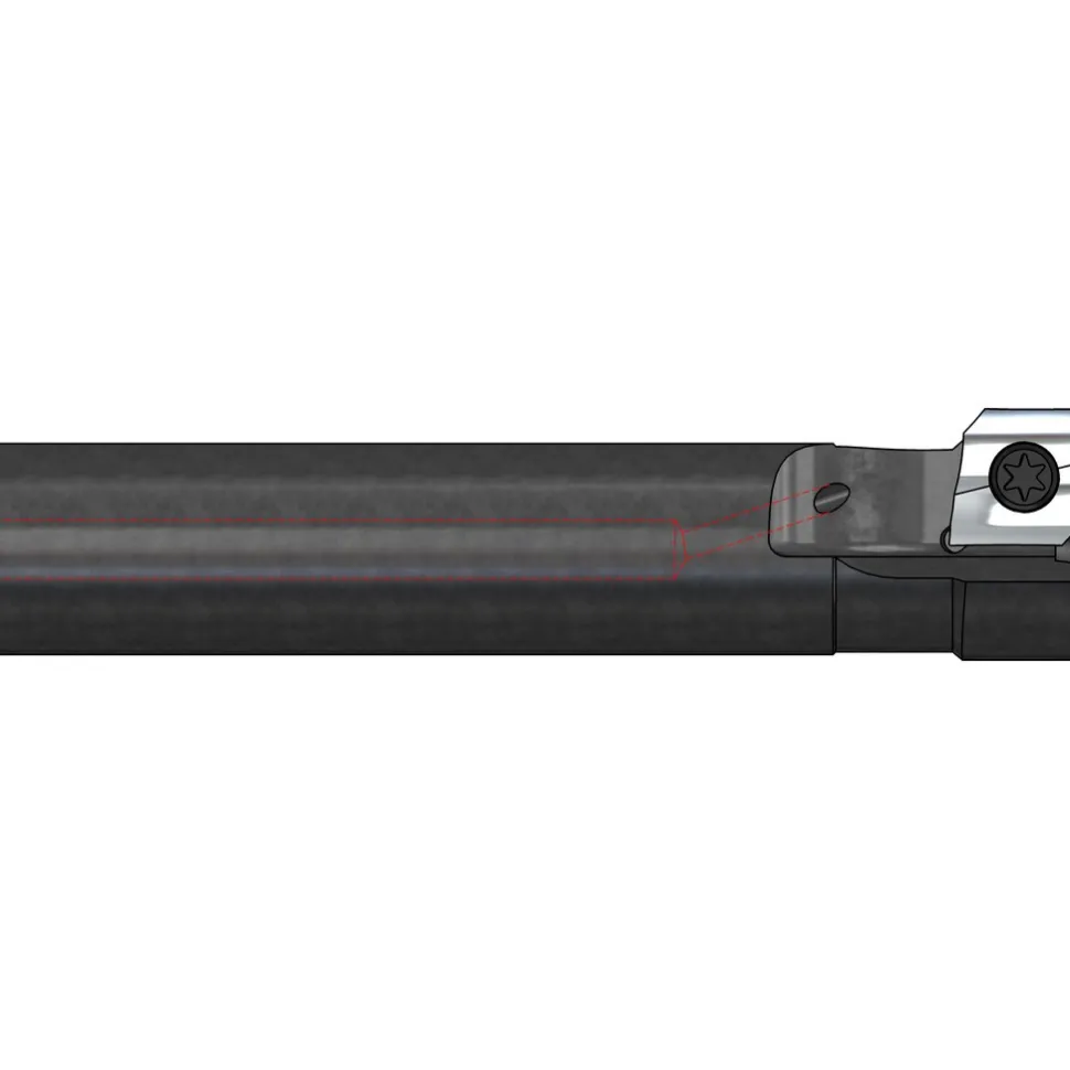 Indexable High-Feed End Mill: 1X3/4X3/8X1", Cylindrical Shank