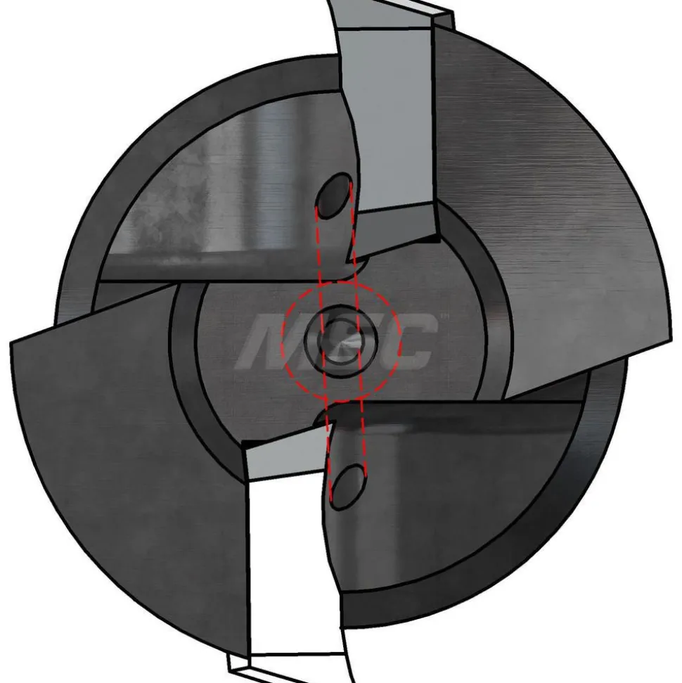 Indexable High-Feed End Mill: 1-1/4X1X3/8X4", Cylindrical Shank