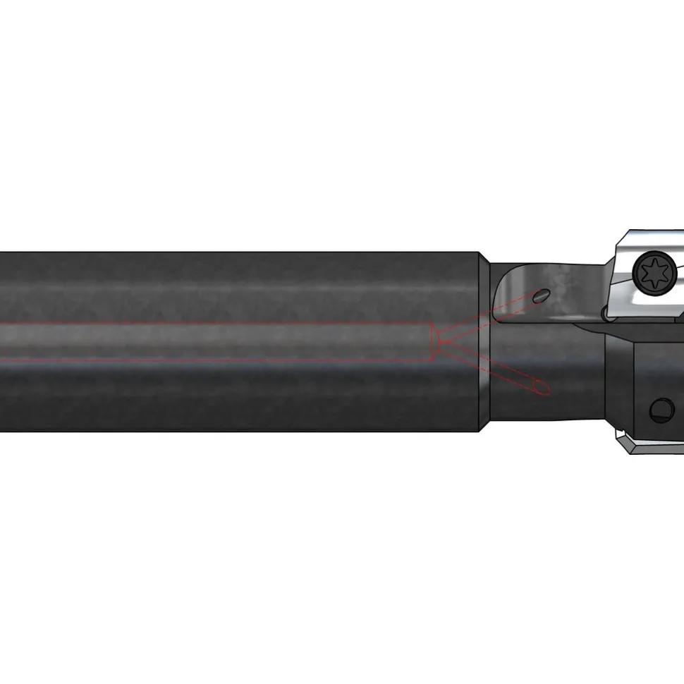 Indexable High-Feed End Mill: 1-1/4X1X3/8X4", Cylindrical Shank